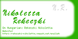 nikoletta rekeczki business card